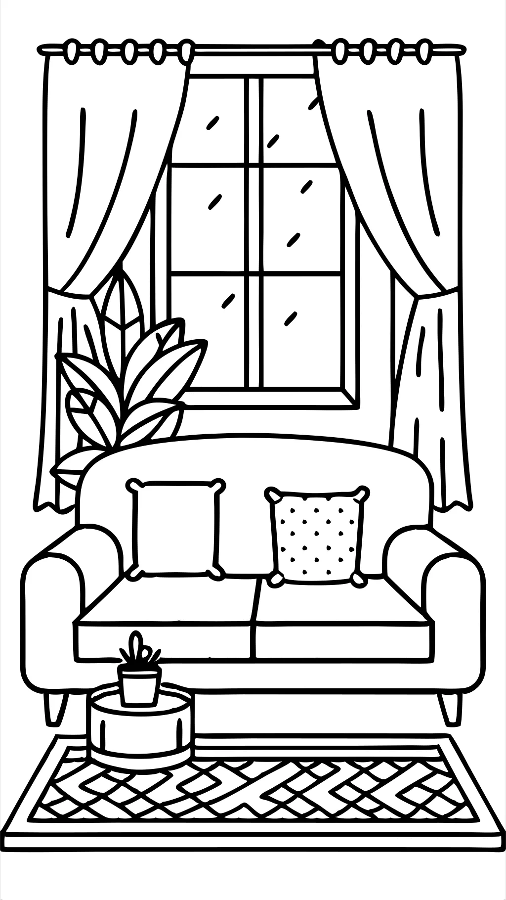 couch coloring page